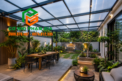 Mái che sân vườn đẹp