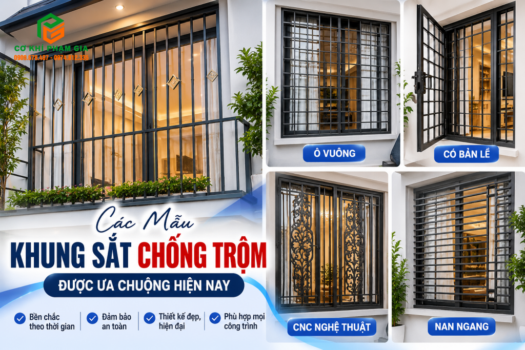 Các mẫu khung sắt chống trộm được ưa chuộng hiện nay