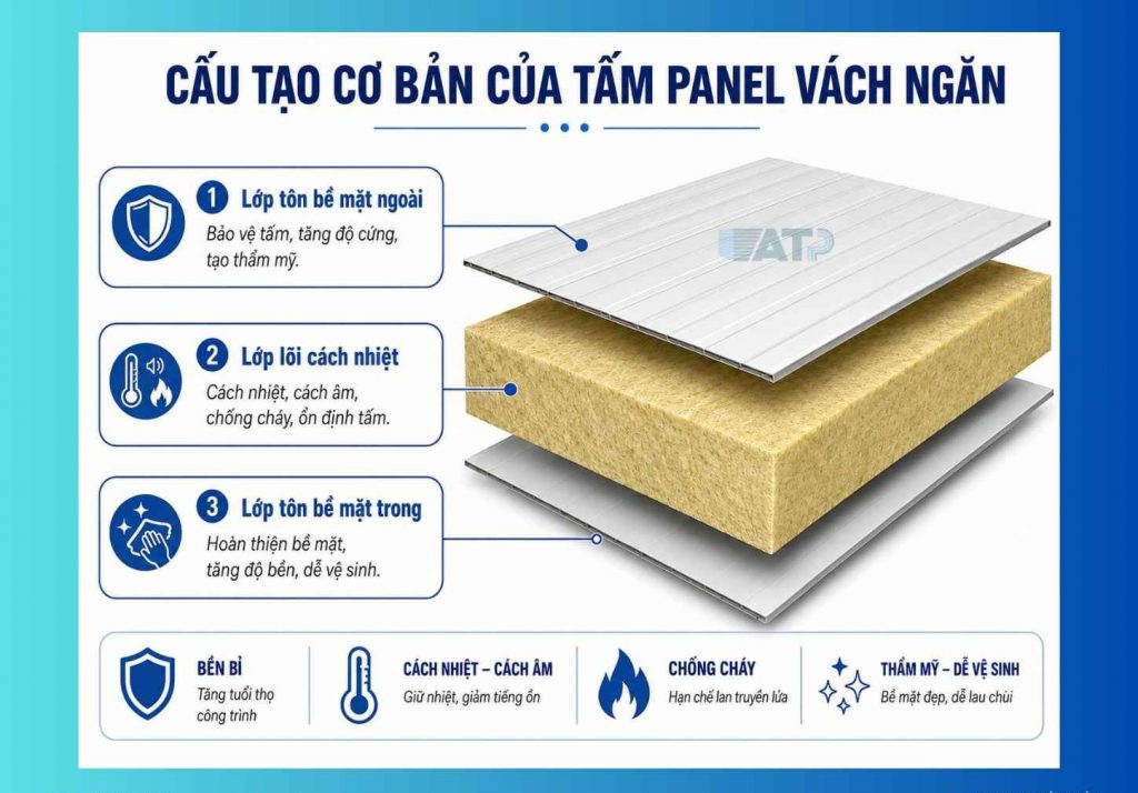 Cấu tạo vách panel cách nhiệt