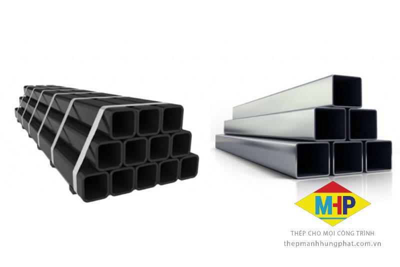 So sánh sắt hộp mạ kẽm và sắt hộp đen trong thi công khung sắt