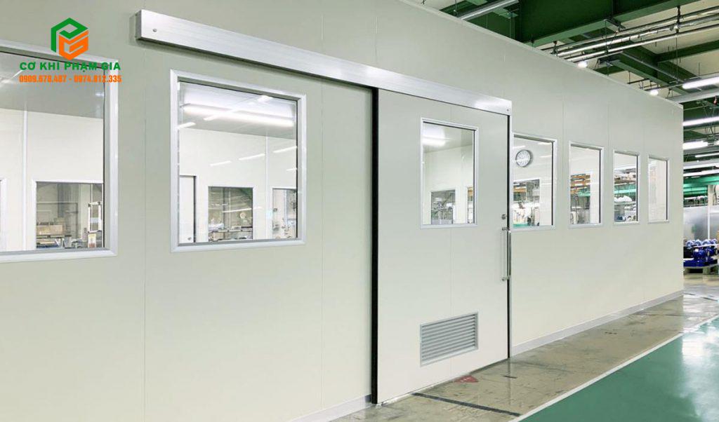 Hệ vách ngăn Panel EPS hoàn thiện trong nhà xưởng